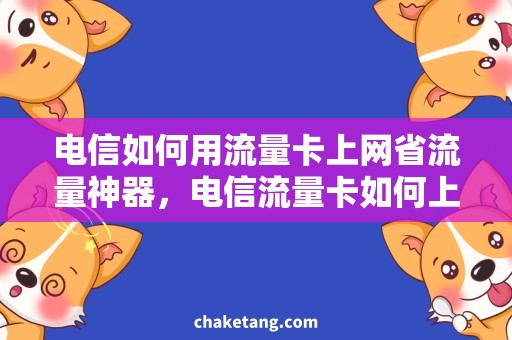 电信如何用流量卡上网省流量神器，电信流量卡如何上网？