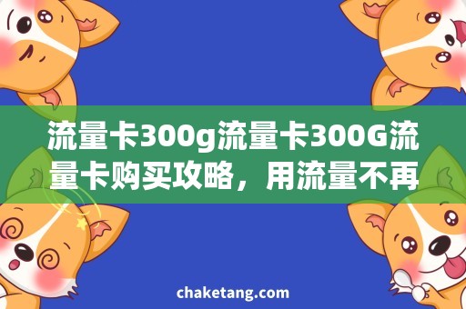 流量卡300g流量卡300G流量卡购买攻略，用流量不再担心！