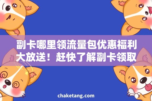 副卡哪里领流量包优惠福利大放送！赶快了解副卡领取流量包的门道