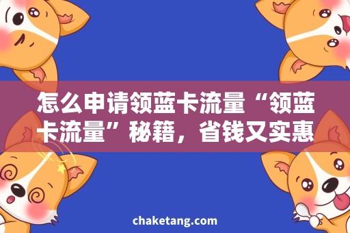 怎么申请领蓝卡流量“领蓝卡流量”秘籍，省钱又实惠！