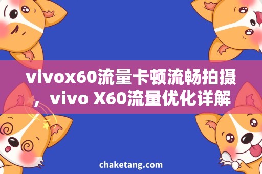 vivox60流量卡顿流畅拍摄，vivo X60流量优化详解