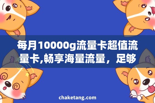 每月10000g流量卡超值流量卡,畅享海量流量，足够使用一个月