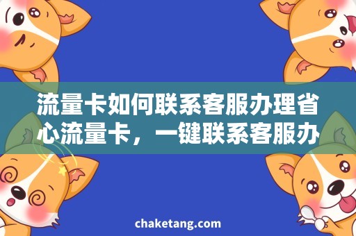 流量卡如何联系客服办理省心流量卡，一键联系客服办理，无忧上网