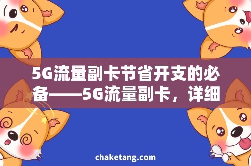 5G流量副卡节省开支的必备——5G流量副卡，详细了解使用方法