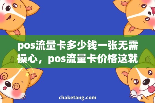 pos流量卡多少钱一张无需操心，pos流量卡价格这就告诉你