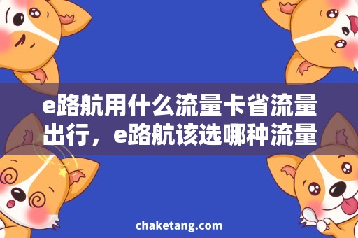 e路航用什么流量卡省流量出行，e路航该选哪种流量卡？