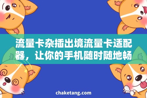 流量卡杂插出境流量卡适配器，让你的手机随时随地畅享国外的网络！