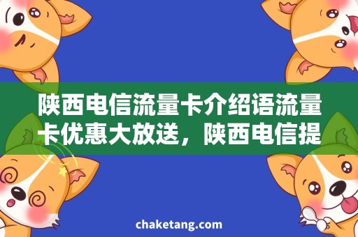 陕西电信流量卡介绍语流量卡优惠大放送，陕西电信提供更多选择！