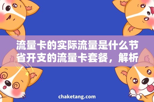 流量卡的实际流量是什么节省开支的流量卡套餐，解析实际流量情况