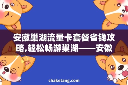 安徽巢湖流量卡套餐省钱攻略,轻松畅游巢湖——安徽巢湖流量卡套餐详解