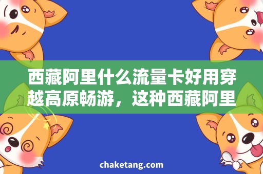 西藏阿里什么流量卡好用穿越高原畅游，这种西藏阿里流量卡最给力