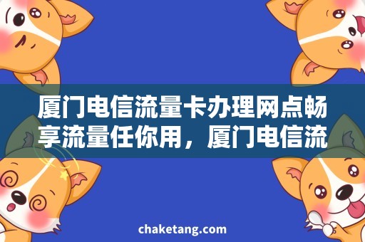 厦门电信流量卡办理网点畅享流量任你用，厦门电信流量卡专属办理网点揭秘！