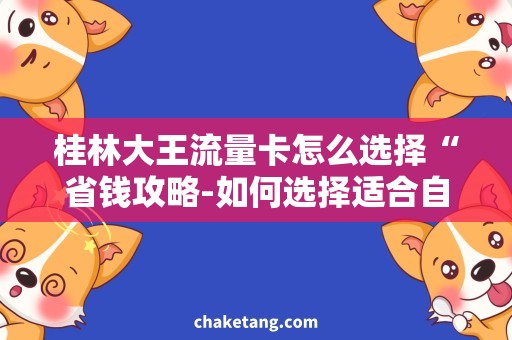 桂林大王流量卡怎么选择“省钱攻略-如何选择适合自己的桂林大王流量卡？”