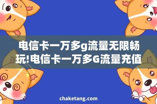 电信卡一万多g流量无限畅玩!电信卡一万多G流量充值推荐