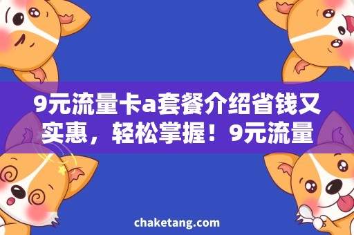 9元流量卡a套餐介绍省钱又实惠，轻松掌握！9元流量卡A套餐详细解读