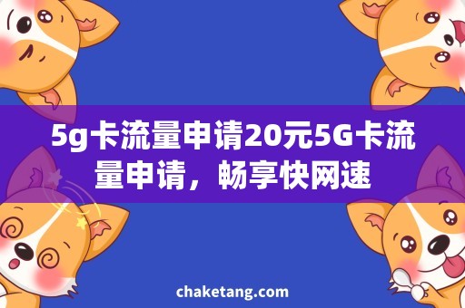 5g卡流量申请20元5G卡流量申请，畅享快网速