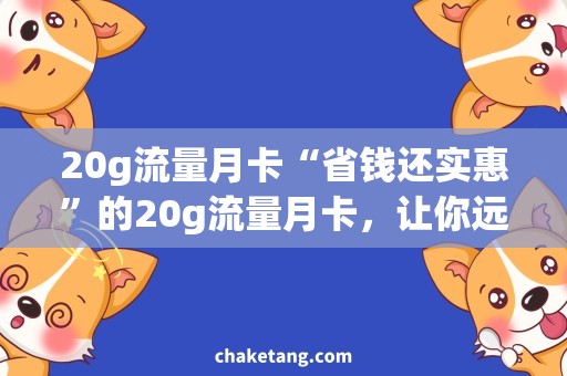 20g流量月卡“省钱还实惠”的20g流量月卡，让你远离流量困扰！