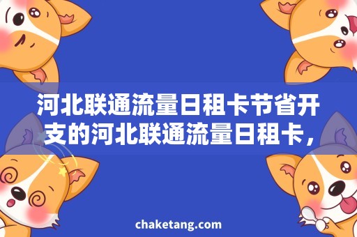 河北联通流量日租卡节省开支的河北联通流量日租卡，让你畅享无限网络