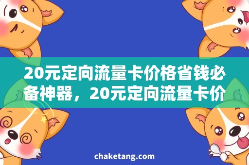 20元定向流量卡价格省钱必备神器，20元定向流量卡价格揭秘