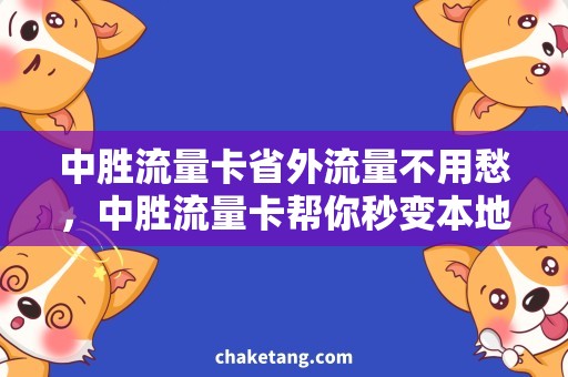 中胜流量卡省外流量不用愁，中胜流量卡帮你秒变本地流量！