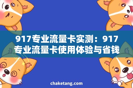 917专业流量卡实测：917专业流量卡使用体验与省钱攻略