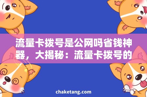 流量卡拨号是公网吗省钱神器，大揭秘：流量卡拨号的公网真相