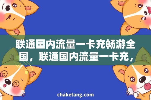 联通国内流量一卡充畅游全国，联通国内流量一卡充，让你尽情畅享！