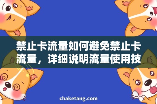 禁止卡流量如何避免禁止卡流量，详细说明流量使用技巧