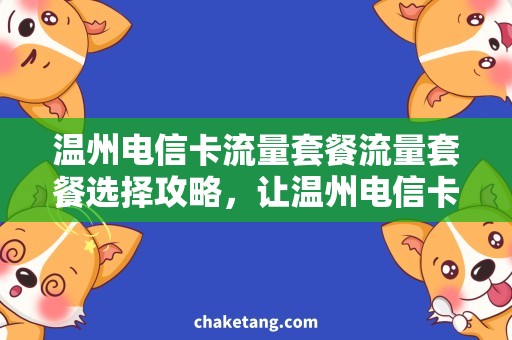 温州电信卡流量套餐流量套餐选择攻略，让温州电信卡无限畅享网络快感