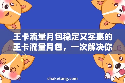 王卡流量月包稳定又实惠的王卡流量月包，一次解决你的上网需求