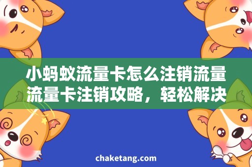 小蚂蚁流量卡怎么注销流量流量卡注销攻略，轻松解决小蚂蚁用户的烦恼