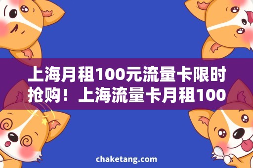 上海月租100元流量卡限时抢购！上海流量卡月租100元，轻松畅享高速上网！