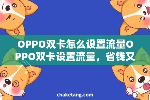 OPPO双卡怎么设置流量OPPO双卡设置流量，省钱又实惠