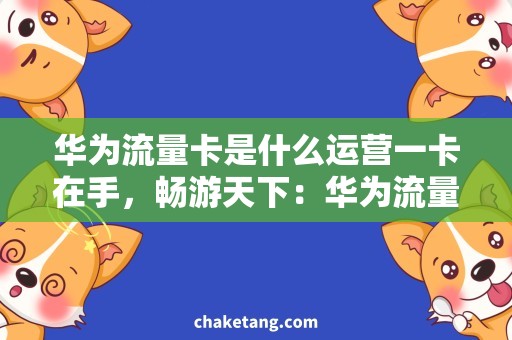 华为流量卡是什么运营一卡在手，畅游天下：华为流量卡购买攻略大揭秘！