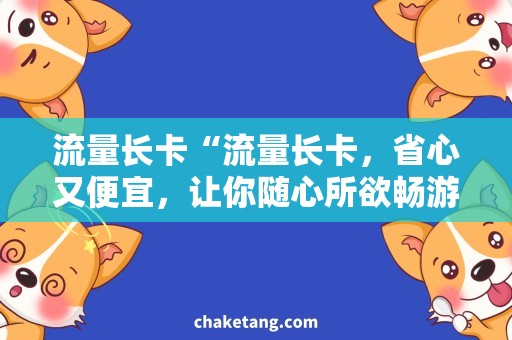 流量长卡“流量长卡，省心又便宜，让你随心所欲畅游网络世界！”