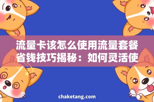 流量卡该怎么使用流量套餐省钱技巧揭秘：如何灵活使用流量卡和套餐？