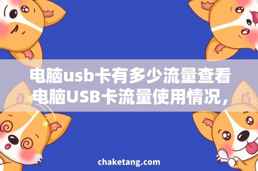 电脑usb卡有多少流量查看电脑USB卡流量使用情况，轻松掌握上网流量消耗技巧